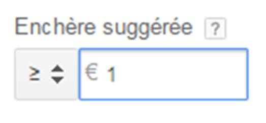 enchere suggeree planificateur mot cle google