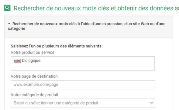 exemple recherche mot cles