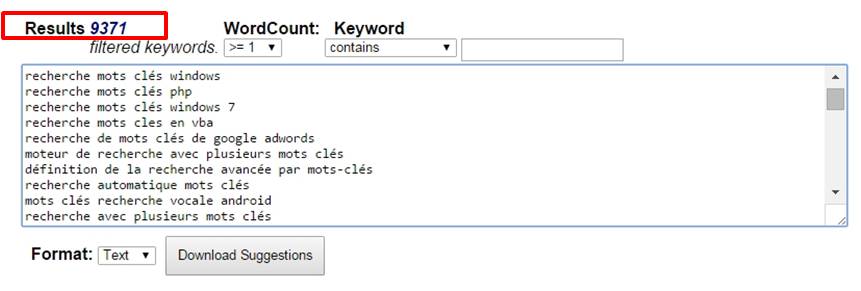 keyword snatcher resultats