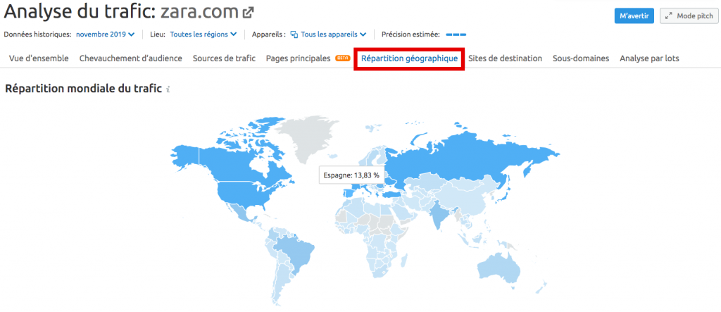 répartition géographique